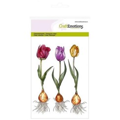 CRE0163 - CraftEmotions clearstamps A6 - tulp