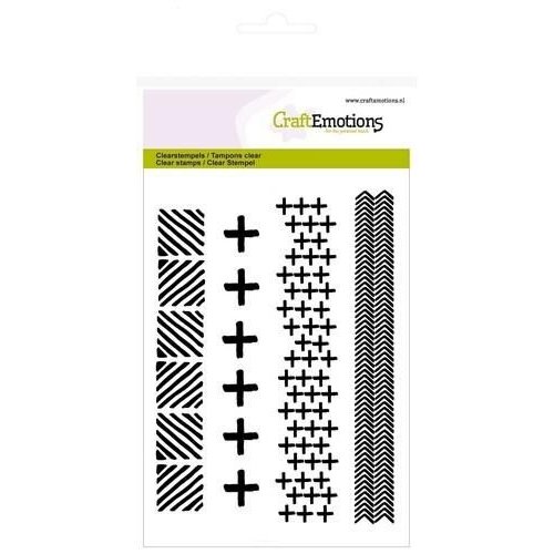 CraftEmotions CRE0170 - CraftEmotions clearstamps A6 - kruizen en visgraat