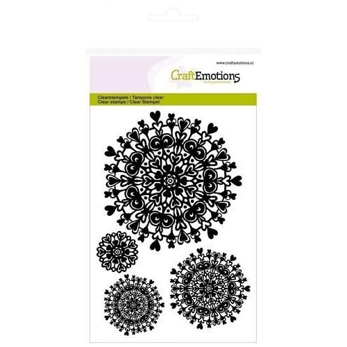 CraftEmotions CRE0168 - CraftEmotions clearstamps A6 - mandala hart