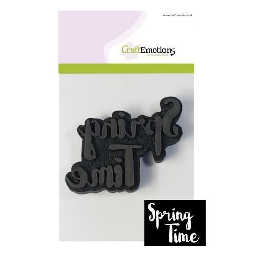 CraftEmotions 494.903.009 - CraftEmotions Foam stamp tekst Spring Time 90mm x 70mm