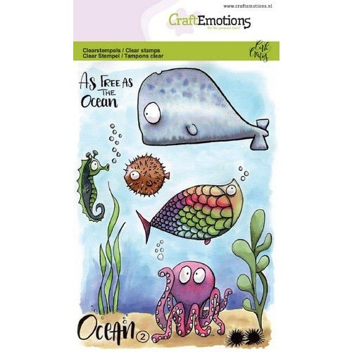 CraftEmotions CRE0257 - CraftEmotions clearstamps A6 - Ocean 2 Carla Creaties
