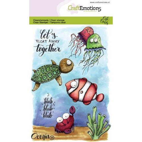 CraftEmotions CRE0258 - CraftEmotions clearstamps A6 - Ocean 3 Carla Creaties