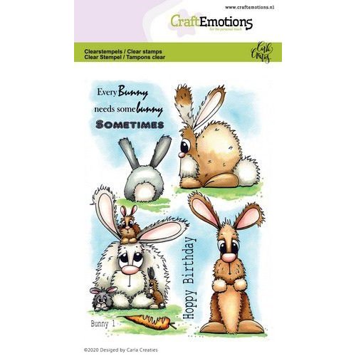 CraftEmotions CRE0317 - CraftEmotions clearstamps A6 - Bunny 1 Carla Creaties