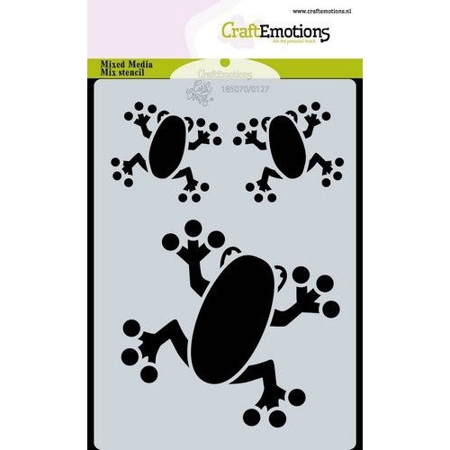 CraftEmotions 470766027 - CraftEmotions Mask stencil Jungle - kikkers A6 Carla Creaties
