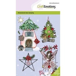 CRE0371 - CraftEmotions clearstamps A6 - Fairy house GB Dimensional stamp