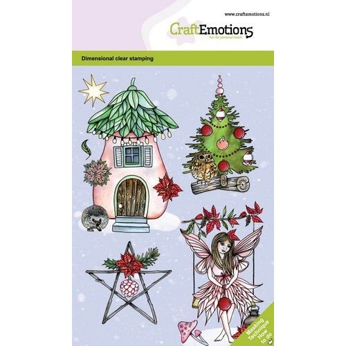 CraftEmotions CRE0371 - CraftEmotions clearstamps A6 - Fairy house GB Dimensional stamp