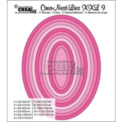 CLNEST09XXL - Crealies Crea-nest-dies XXL no. 9 stans ovaal basis CLNestXXL09 / 6 cm - 16 cm