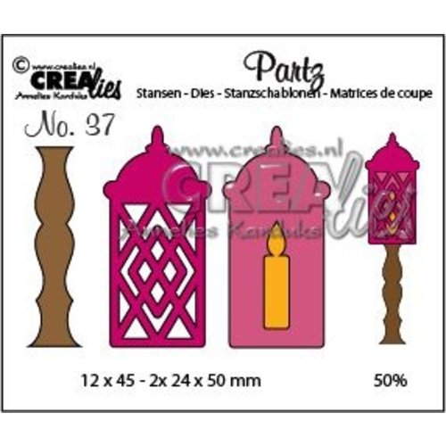 Crealies CLPartz37 - Crealies Partz no. 37 Lantaarn middel tz37 24 x 50 mm