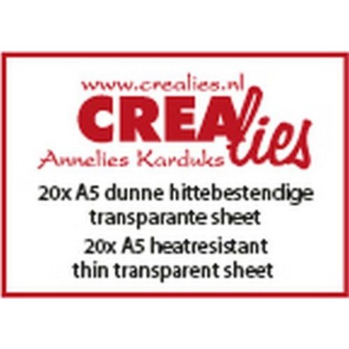 Crealies CLBSTR01 - Crealies Basics 20x A5 hittebestendig dunne transparant sheet CLBSTR02 20x A5