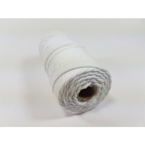 Macramé Katoen Macramé touw spoel nr 32  - +/ 2mm 100grs  wit - +/ 43mtr