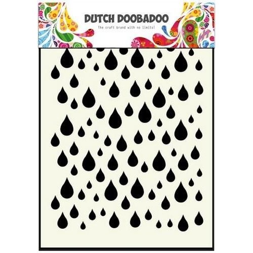 Dutch Doobadoo 470.741.002 - Dutch Doobadoo Dutch Mask Art stencil Regendruppels A6 41.002