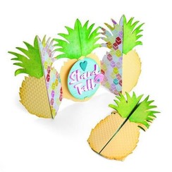 662727 - Sizzix Thinlits Die Set 10PK Card Pineapple Fold-a-Long 7 Jen Long