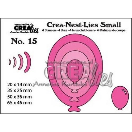 Crealies CNLS15 - Crealies Crea-nest-dies small no. 15  4x ballon ovaal 5 / max. 65 x 46 mm
