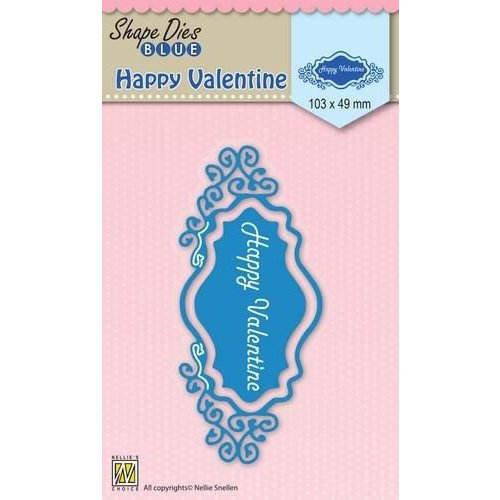 Nellie Snellen SDB028 - Shape Dies blue Happy Valentine