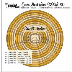 CLNestXXL80 - Crealies Crea-Nest-Lies XXL no 80 cirkels - kleine gaatjes tXXL80 13,5x13,5cm