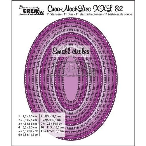 Crealies CLNestXXL82 - Crealies Crea-Nest-Lies XXL no 82 ovalen - kleine gaatjes tXXL82 16,5x12,5cm