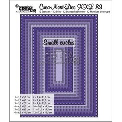 CLNestXXL83 - Crealies Crea-Nest-Lies XXL no 83 rechthoek - kleine gaatjes tXXL83 16,5x12,5cm