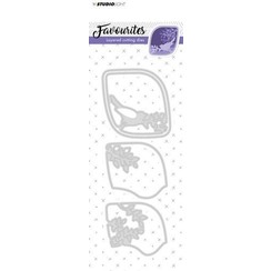 STENCILSL148 - Studio Light Embossing Die Cut Stencil Layered Favourites nr 148 ILSL148