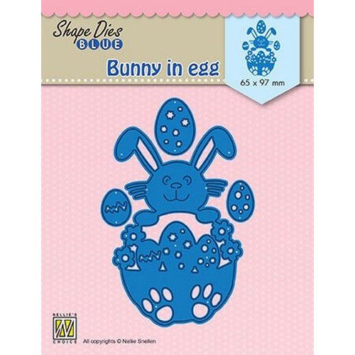 Nellie Snellen SDB072 - Shape Dies Blue Bunny in egg