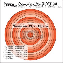 CLNestXXL84 - Crealies Crea-Nest-Lies XXL no 84 gladde cirkels halve cm tXXL84 13,5x13,5 cm