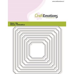 115633/0816 - CraftEmotions Die - randen vierkant double rounder/billenhoek Card 11x9cm - 3,1-9,1cm