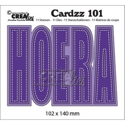 CLCZ101 - Crealies Cardzz no 101 HOERA (NL) 01 102x140mm