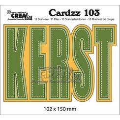 CLCZ103 - Crealies Cardzz no 103 KERST (NL) 03 102x150mm