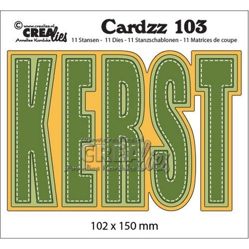 Crealies CLCZ103 - Crealies Cardzz no 103 KERST (NL) 03 102x150mm