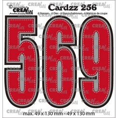 CLCZ256 - Crealies Cardzz no 56 Cijfers 5, 6 en 9 CLCZ256 49x130 - 49x130 mm
