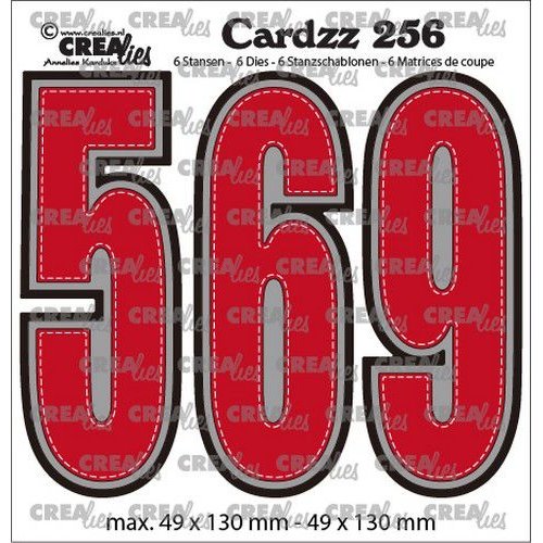 Crealies CLCZ256 - Crealies Cardzz no 56 Cijfers 5, 6 en 9 CLCZ256 49x130 - 49x130 mm