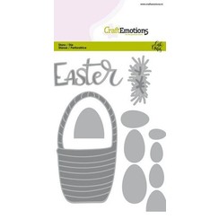 115633/0527 - CraftEmotions Die - Easter - paasmandmet eieren Card 10,5x14,8cm Carla Creaties
