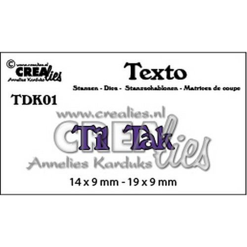 Crealies TDK01 - Crealies Texto Til / Tak (DK)   14 x 9 mm - 19 x 9 mm