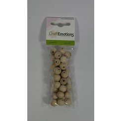 810100/0012 - Craftemotions Ronde houten kraal, naturel 12mm 35 st.