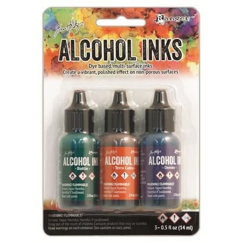 TIM19770 - Ranger Alcohol Ink Kits  Rustic Lodge Bottle 3x15 ml 770 Tim Holtz 3x15ml