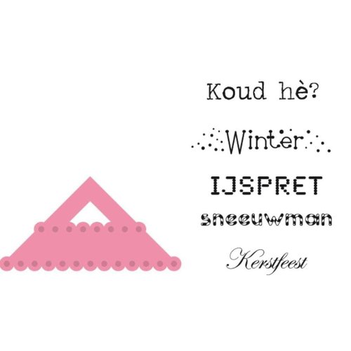 Marianne Design COL1341 - Collectables Hoekje en wintertekst (NL) 41