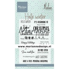 CS1037 - Clear Stamp Hello winter by Marleen