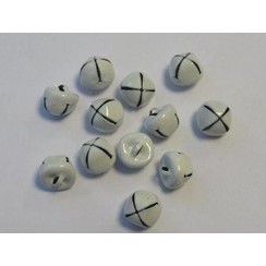 12239-3922 - Christmas bells, 10 mm, White, 12pcs