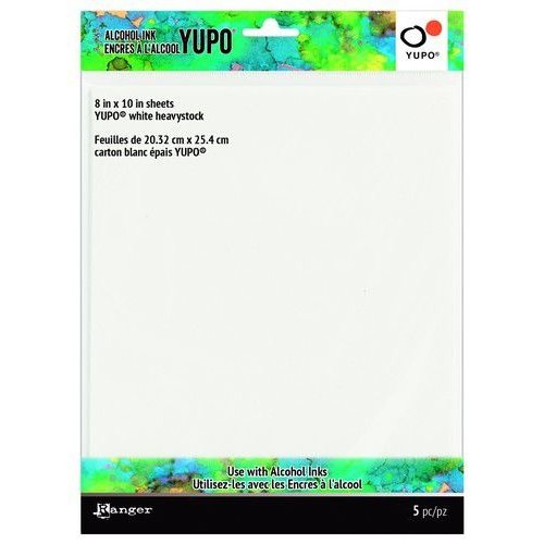 TAC69744 - Ranger Alcohol Ink Ink Yupo Cardstock White Heavystock 20,3x25,4cm 5 vel 744