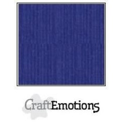 PR0012/1100 - CraftEmotions linnenkarton 10 vel saffierblauw 30,0x30,0cm / LC-56