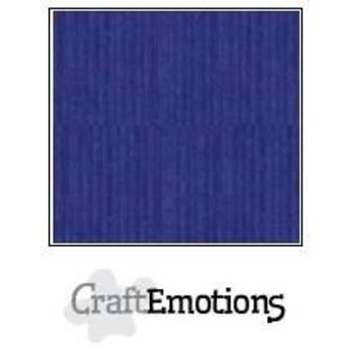 CraftEmotions PR0012/1100 - CraftEmotions linnenkarton 10 vel saffierblauw 30,0x30,0cm / LC-56