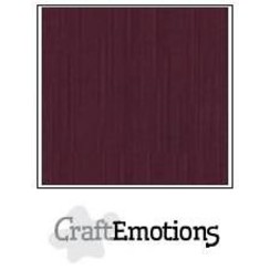 PR0012/1185 - CraftEmotions linnenkarton 10 vel burgundy 30,0x30,0cm / LC-67