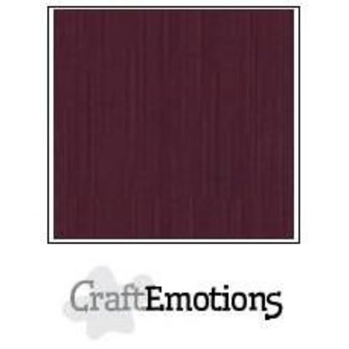 CraftEmotions PR0012/1185 - CraftEmotions linnenkarton 10 vel burgundy 30,0x30,0cm / LC-67