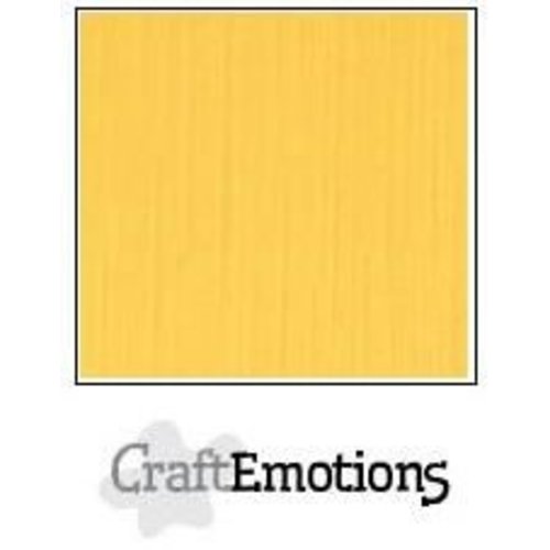 CraftEmotions PR0012/1290 - CraftEmotions linnenkarton 10 vel goudgeel 30,0x30,0cm / LC-22