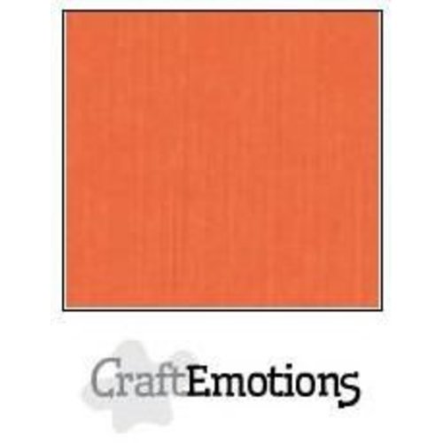CraftEmotions PR0012/1215 - CraftEmotions linnenkarton 10 vel oranje 27x13,5cm  250gr  / LHC-23