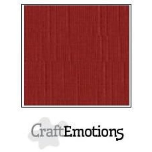 CraftEmotions PR0012/1195 - CraftEmotions linnenkarton 10 vel donkerrood LHC-39 A4 250gr