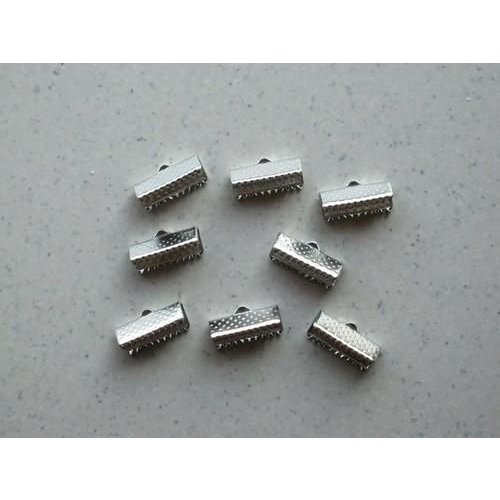 12319-1903 - Koordsluiting klem met oog 16x6mm platinum 8ST -1903