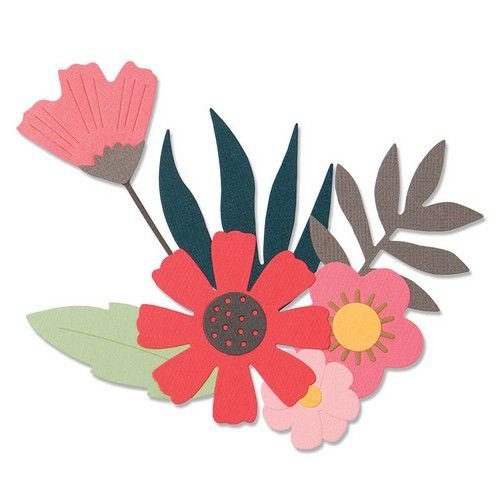 Sizzix 663437 - Sizzix Thinlits Die  set -  9PK Free Style Florals 7 Sophie Guilar