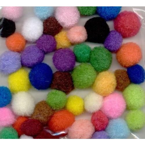 12233-3321 - Mix PomPom Set assortiment kleuren 48 ST   1.5 cm - 2.0 cm