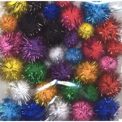 12233-3322 - Mix PomPom Set assortiment incl glitter 33 ST   1.5 cm - 2.0 cm