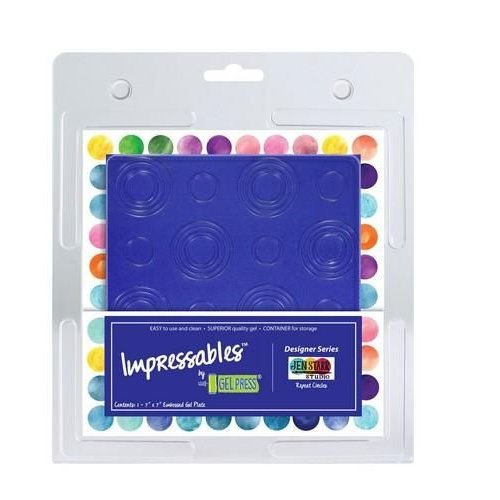 10815-JEN-01 - Gel Press Impressables - Repeat circles -JEN-01   17,8x17,8cm